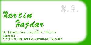 martin hajdar business card